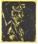 Ernst Ludwig Kirchner Selfportrait with cigarette Sweden oil painting artist